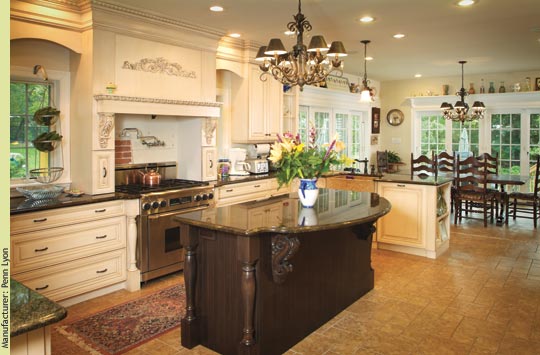 A spacious kitchen dressed in beautiful cabinetry - Manufacturer:  Penn Lyon