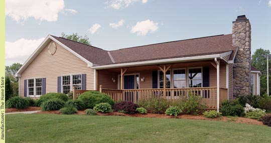 The Home Store's Sugarloaf 5 model home with a front porch - Manufacturer: The Home Store